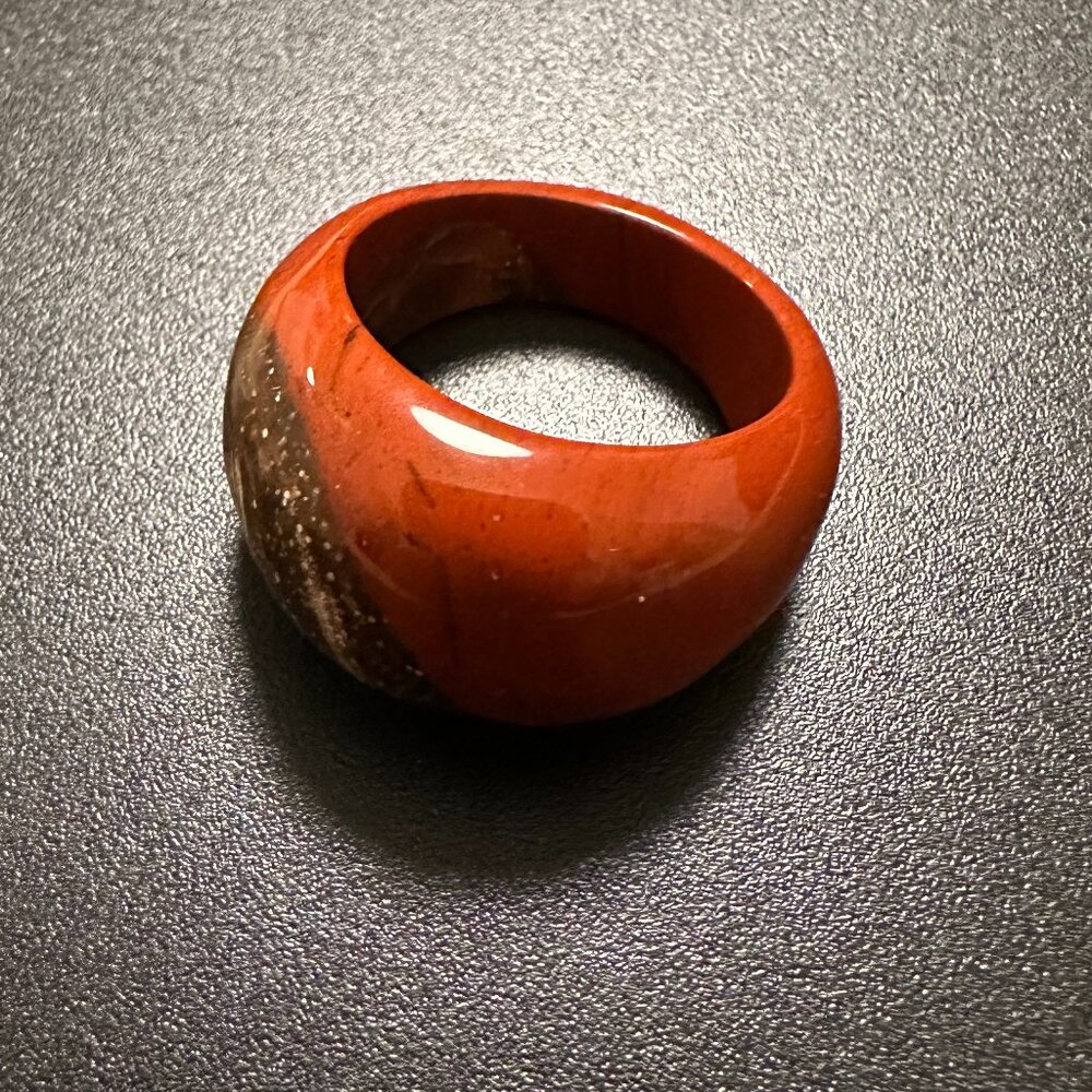 Jasmin Sparrow brand Red Agate Mineral Ring - Size 8